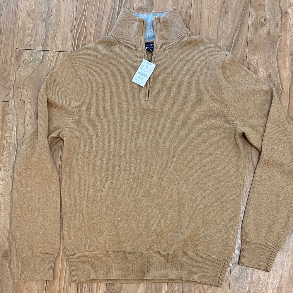 J. Crew Women's Tan Zip-Up Sweater